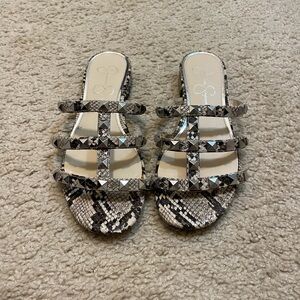 Jessica Simpson Snake Print Studded Sandals Sz. 7
